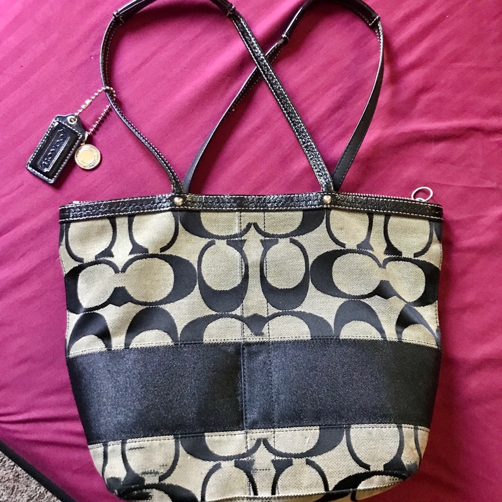 Coach Large Black Signature C Purse